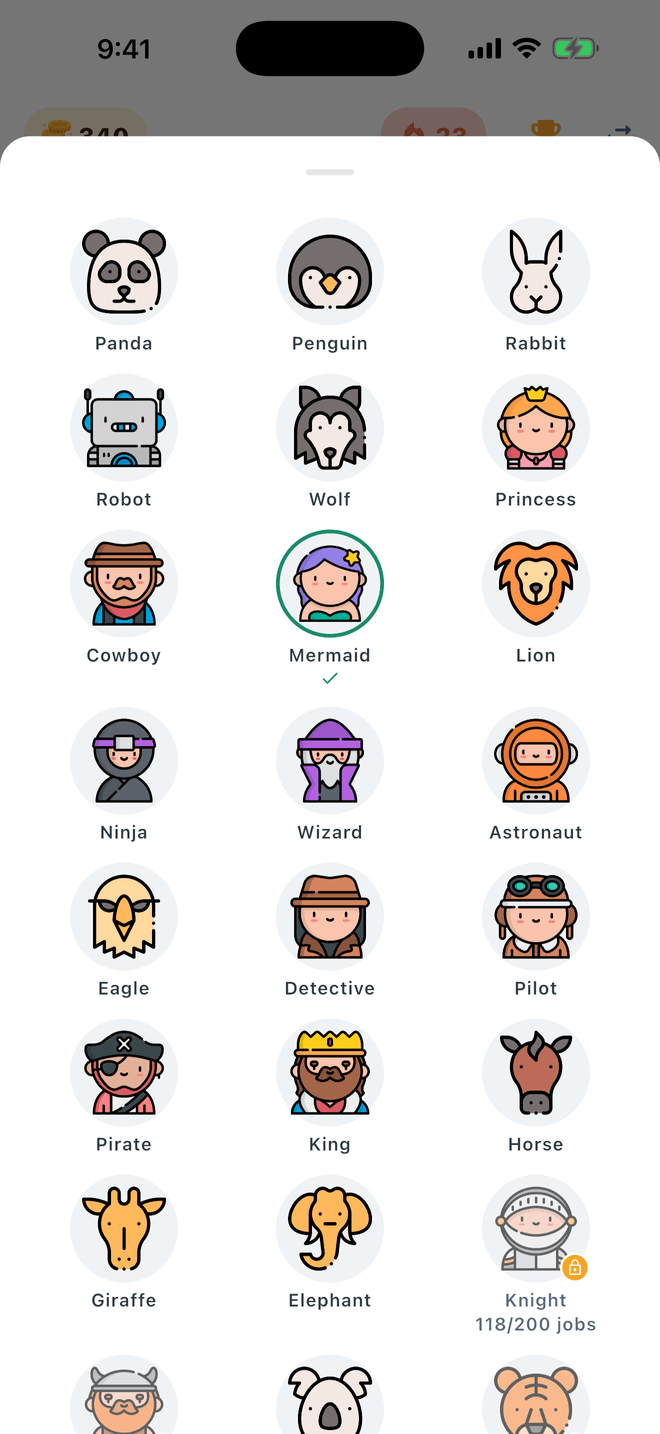 Avatar picker